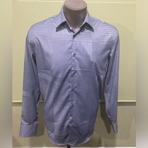 Deniko shirt button front gray regular fit